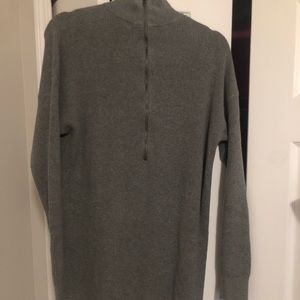 Gray long sweater dress